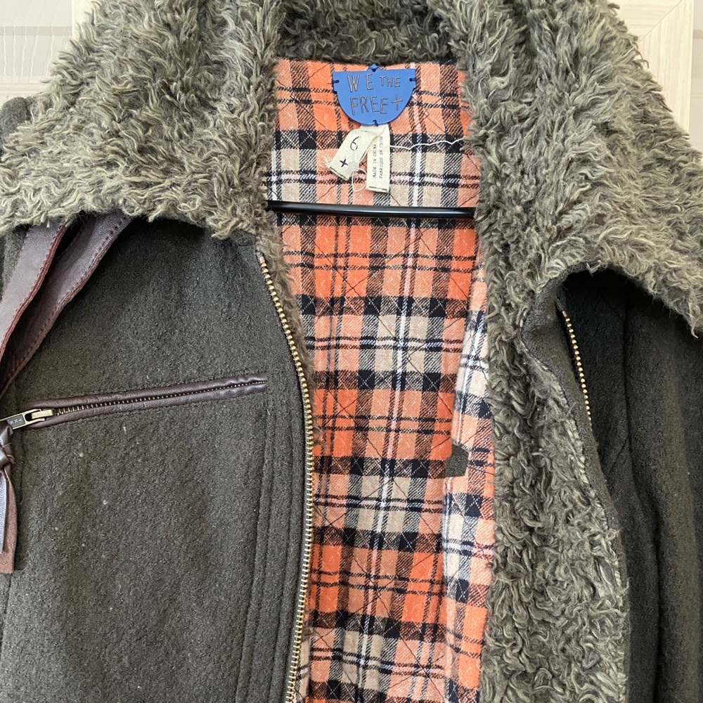 *RARE Free People Green Wool Jacket*